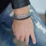 853BRN Armband Bruin Heren ARCH Collectie