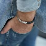 854BLK Armband Zwart Heren BOLD Collectie