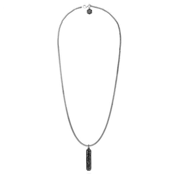 E401SRP ketting & hanger zilver - rutheniumplated SXM-earth Collectie