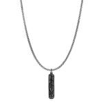 E401SRP ketting & hanger zilver - rutheniumplated SXM-earth Collectie