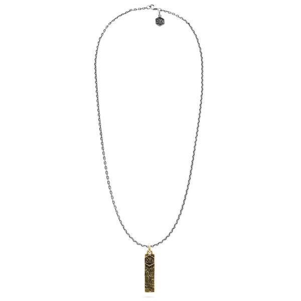 E447SBR ketting zilver - messing SXM-earth Collectie