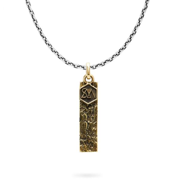 E447SBR ketting zilver - messing SXM-earth Collectie