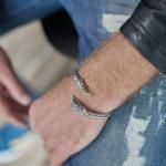 S22 Slang Armband Zilver Heren Fierce Collectie