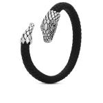 S23BLK Slang Armband Leer Fierce Collectie