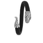 S23BLK Slang Armband Leer Fierce Collectie
