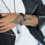 S24BLK Slang Armband zwart leer Dames Fierce Collectie