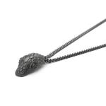 S27BLK zwart rhodium Slang Ketting Fierce Collectie