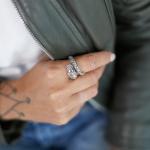 S28 Zilveren Slangen Ring Dames Fierce Collectie
