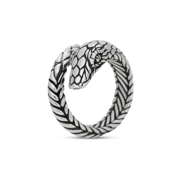 S28 Zilveren Slangen Ring Fierce Collectie