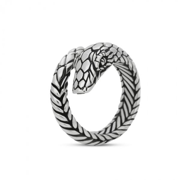 S28 Zilveren Slang Ring