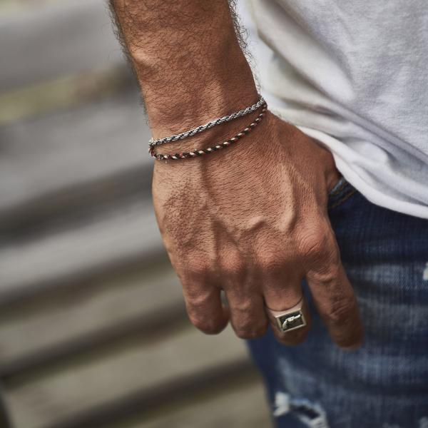X021 armband zilver DOUBLE LINKED Collectie