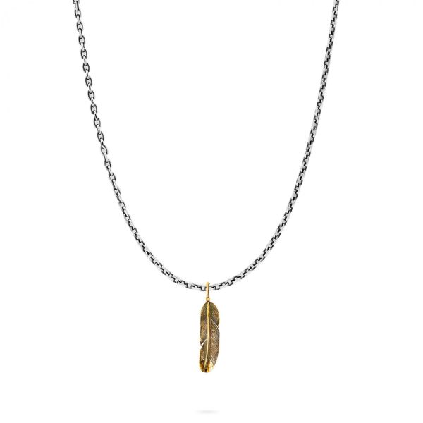 X061SBR ketting & hanger zilver - messing