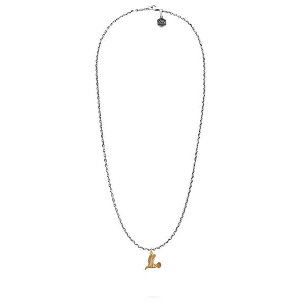 X062SBR ketting & hanger zilver - messing SXM - Essentials Collectie