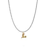 X062SBR ketting & hanger zilver - messing SXM - Essentials Collectie