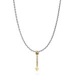 X064SBR ketting & hangr zilver - brass SXM - Essentials Collectie