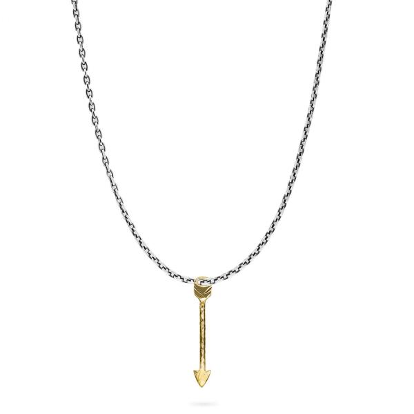 X064SBR ketting & hangr zilver - brass SXM - Essentials Collectie