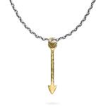 X064SBR ketting & hangr zilver - brass SXM - Essentials Collectie