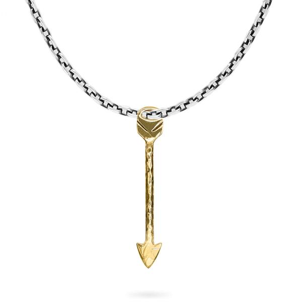 X064SBR ketting & hangr zilver - brass SXM - Essentials Collectie