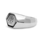 X201 zegel ring zilver SXM - Edged Collectie