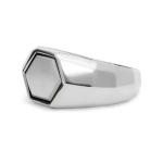 X201 zegel ring zilver SXM - Edged Collectie