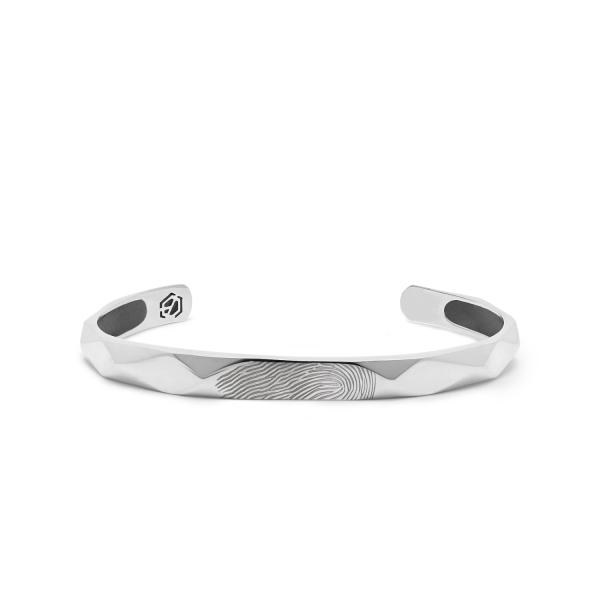 X202 bangle zilver SXM - Edged Collectie