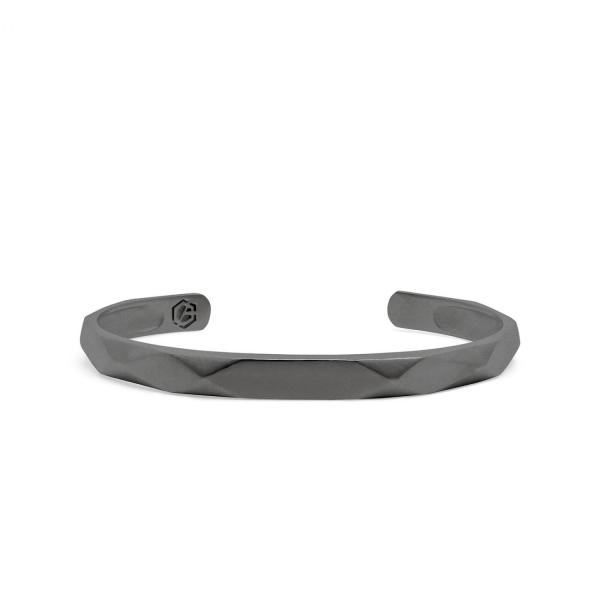 X202SRP bangle zilver rutheniumplated SXM - Edged Collectie