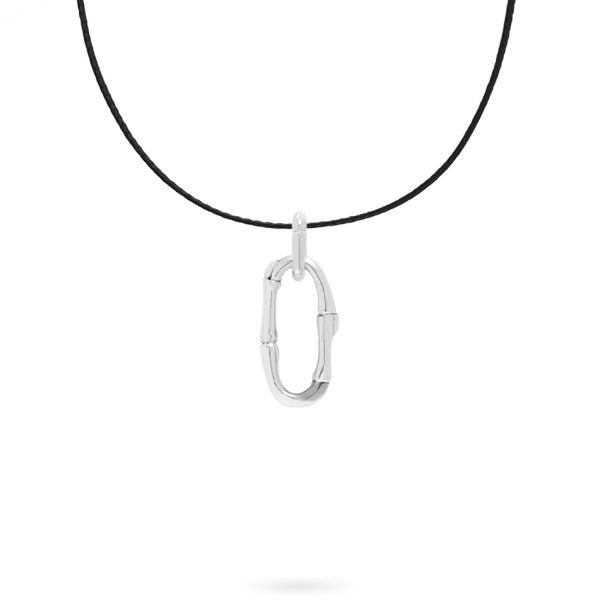 X306BLK ketting rope zilver