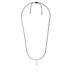 X306BLK ketting rope zilver SXM - Bambu Collectie