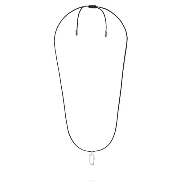 X306BLK ketting rope zilver SXM - Bambu Collectie