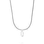 X306BLK ketting rope zilver SXM - Bambu Collectie