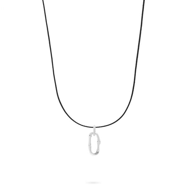 X306BLK ketting rope zilver SXM - Bambu Collectie