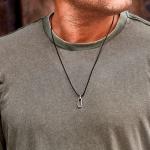 X306BLK ketting rope zilver SXM - Bambu Collectie