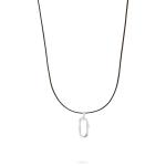 X306BRN ketting paracord zilver SXM - Bambu Collectie
