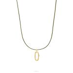 X306OLV.SGP ketting paracord zilver goldplated SXM - Bambu Collectie