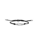 X310BLK armband paracord zilver SXM - Bambu Collectie