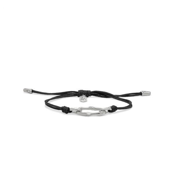 X310BLK armband paracord zilver SXM - Bambu Collectie