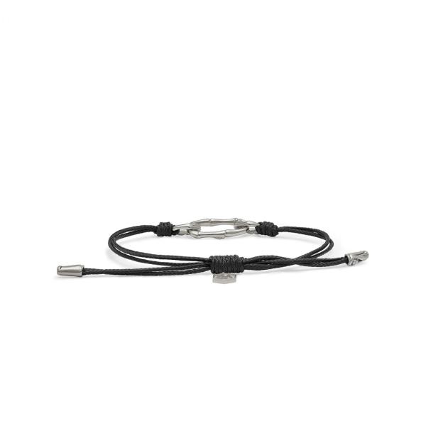 X310BLK armband paracord zilver SXM - Bambu Collectie