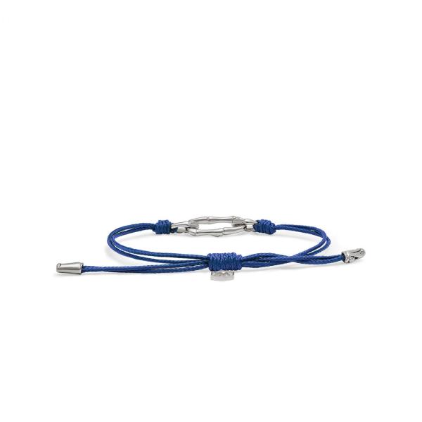 X310BLU armband paracord zilver SXM - Bambu Collectie