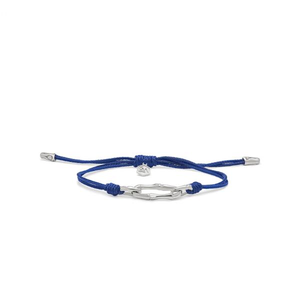 X310BLU armband paracord zilver SXM - Bambu Collectie