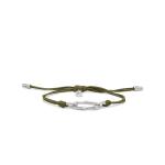 X310OLV armband paracord zilver SXM - Bambu Collectie