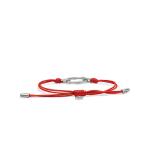X310RED armband paracord zilver SXM - Bambu Collectie