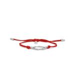 X310RED armband paracord zilver SXM - Bambu Collectie
