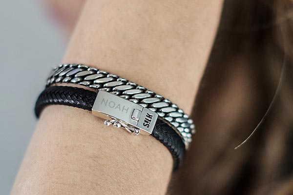 smog Nacht Auroch Zilveren Armband met Naam | SILK Jewellery | Official Brandstore |  Uitstekende klantenservice