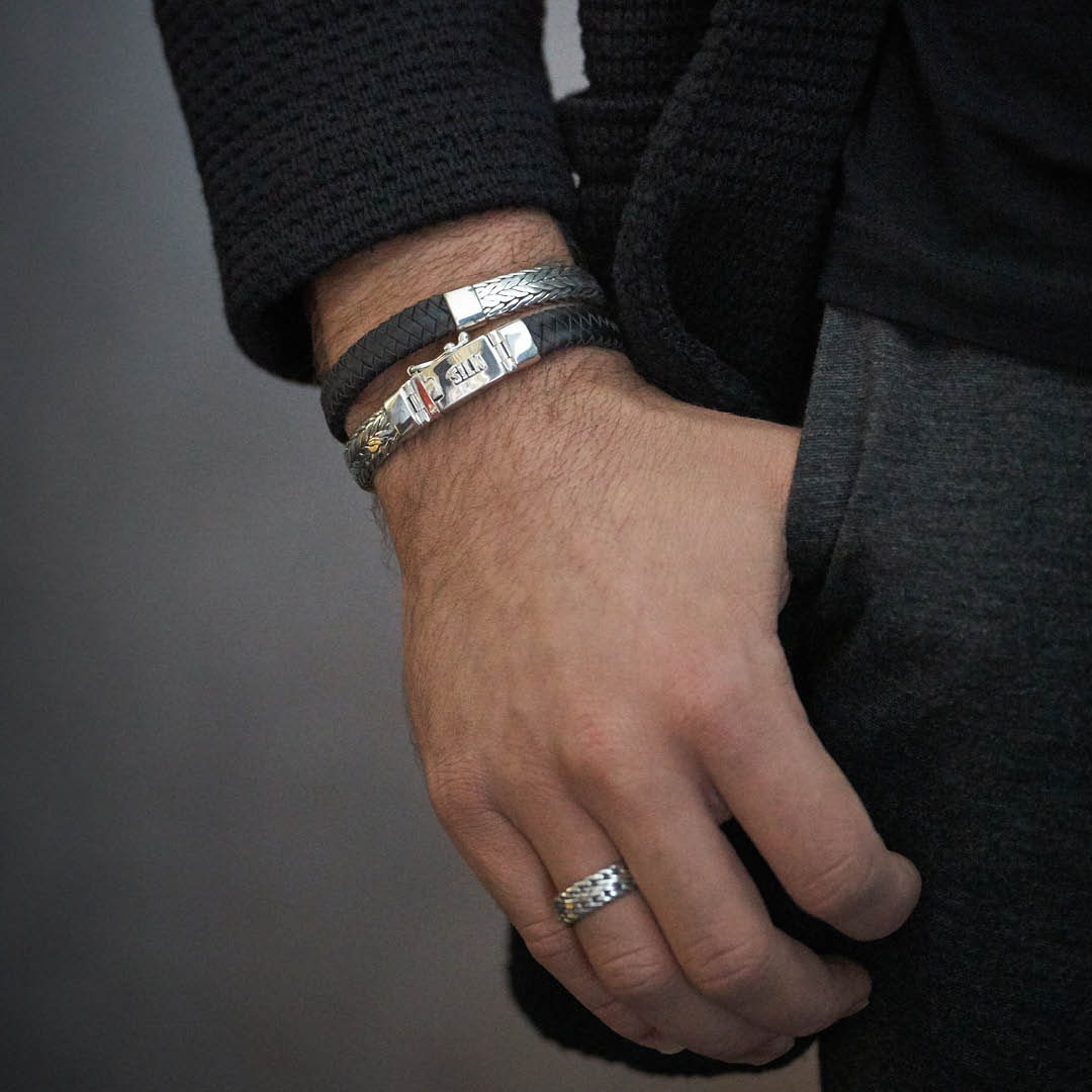 Kerstcadeau voor hem zilveren wikkel armband