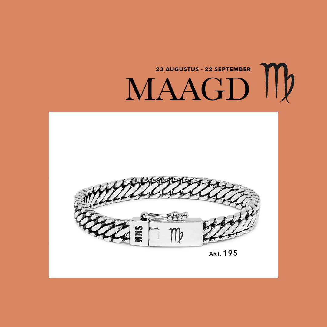 zilveren Maagd armband